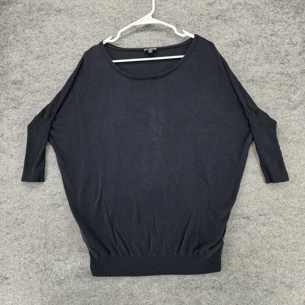 Express Sweater Womens Small Short Sleeve Black